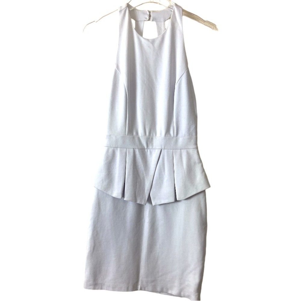 White Party Time! Bebe Peplum Dress Size S/P